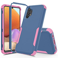 Silikon Hülle Handyhülle und Kunststoff Schutzhülle Hartschalen Tasche Vorder und Rückseite 360 Grad Ganzkörper MQ1 für Samsung Galaxy A32 5G Pink
