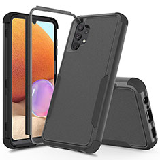 Silikon Hülle Handyhülle und Kunststoff Schutzhülle Hartschalen Tasche Vorder und Rückseite 360 Grad Ganzkörper MQ1 für Samsung Galaxy A32 5G Schwarz