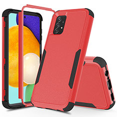 Silikon Hülle Handyhülle und Kunststoff Schutzhülle Hartschalen Tasche Vorder und Rückseite 360 Grad Ganzkörper MQ1 für Samsung Galaxy A52 4G Rot