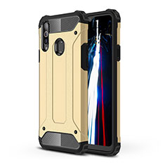 Silikon Hülle Handyhülle und Kunststoff Schutzhülle Hartschalen Tasche WL1 für Samsung Galaxy A20s Gold