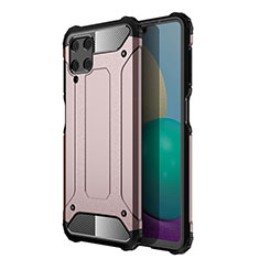 Silikon Hülle Handyhülle und Kunststoff Schutzhülle Hartschalen Tasche WL1 für Samsung Galaxy A22 4G Rosegold