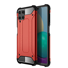 Silikon Hülle Handyhülle und Kunststoff Schutzhülle Hartschalen Tasche WL1 für Samsung Galaxy A22 4G Rot