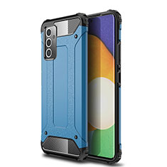 Silikon Hülle Handyhülle und Kunststoff Schutzhülle Hartschalen Tasche WL1 für Samsung Galaxy A24 4G Blau