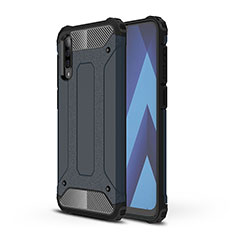 Silikon Hülle Handyhülle und Kunststoff Schutzhülle Hartschalen Tasche WL1 für Samsung Galaxy A70S Königs Blau