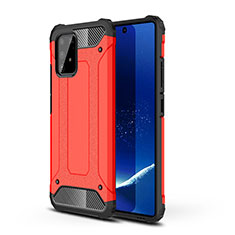 Silikon Hülle Handyhülle und Kunststoff Schutzhülle Hartschalen Tasche WL1 für Samsung Galaxy A91 Rot