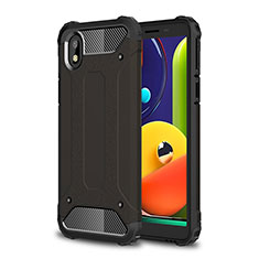 Silikon Hülle Handyhülle und Kunststoff Schutzhülle Hartschalen Tasche WL1 für Samsung Galaxy M01 Core Schwarz