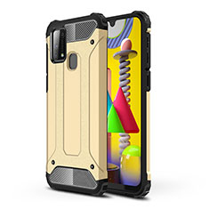 Silikon Hülle Handyhülle und Kunststoff Schutzhülle Hartschalen Tasche WL1 für Samsung Galaxy M31 Prime Edition Gold