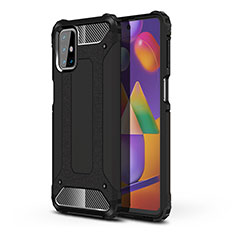 Silikon Hülle Handyhülle und Kunststoff Schutzhülle Hartschalen Tasche WL1 für Samsung Galaxy M31s Schwarz