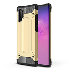 Silikon Hülle Handyhülle und Kunststoff Schutzhülle Hartschalen Tasche WL1 für Samsung Galaxy Note 10 Plus 5G Gold