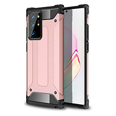 Silikon Hülle Handyhülle und Kunststoff Schutzhülle Hartschalen Tasche WL1 für Samsung Galaxy Note 20 Ultra 5G Rosegold