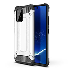 Silikon Hülle Handyhülle und Kunststoff Schutzhülle Hartschalen Tasche WL1 für Samsung Galaxy S10 Lite Silber