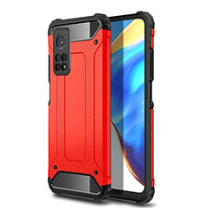 Silikon Hülle Handyhülle und Kunststoff Schutzhülle Hartschalen Tasche WL1 für Xiaomi Mi 10T 5G Rot