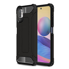 Silikon Hülle Handyhülle und Kunststoff Schutzhülle Hartschalen Tasche WL1 für Xiaomi POCO M3 Pro 5G Schwarz