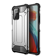 Silikon Hülle Handyhülle und Kunststoff Schutzhülle Hartschalen Tasche WL1 für Xiaomi Poco X3 GT 5G Silber
