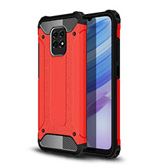 Silikon Hülle Handyhülle und Kunststoff Schutzhülle Hartschalen Tasche WL1 für Xiaomi Redmi 10X Pro 5G Rot