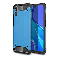 Silikon Hülle Handyhülle und Kunststoff Schutzhülle Hartschalen Tasche WL1 für Xiaomi Redmi 9A Blau