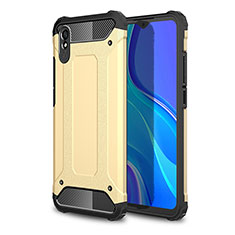 Silikon Hülle Handyhülle und Kunststoff Schutzhülle Hartschalen Tasche WL1 für Xiaomi Redmi 9A Gold