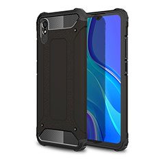 Silikon Hülle Handyhülle und Kunststoff Schutzhülle Hartschalen Tasche WL1 für Xiaomi Redmi 9A Schwarz