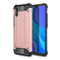 Silikon Hülle Handyhülle und Kunststoff Schutzhülle Hartschalen Tasche WL1 für Xiaomi Redmi 9AT Rosegold