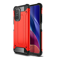 Silikon Hülle Handyhülle und Kunststoff Schutzhülle Hartschalen Tasche WL1 für Xiaomi Redmi K40 Pro 5G Rot