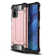 Silikon Hülle Handyhülle und Kunststoff Schutzhülle Hartschalen Tasche WL1 für Xiaomi Redmi Note 10 4G Rosegold