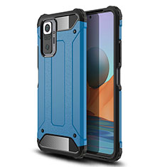 Silikon Hülle Handyhülle und Kunststoff Schutzhülle Hartschalen Tasche WL1 für Xiaomi Redmi Note 10 Pro Max Blau