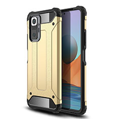 Silikon Hülle Handyhülle und Kunststoff Schutzhülle Hartschalen Tasche WL1 für Xiaomi Redmi Note 10 Pro Max Gold