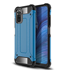 Silikon Hülle Handyhülle und Kunststoff Schutzhülle Hartschalen Tasche WL1 für Xiaomi Redmi Note 10S 4G Blau