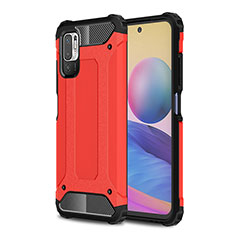 Silikon Hülle Handyhülle und Kunststoff Schutzhülle Hartschalen Tasche WL1 für Xiaomi Redmi Note 11 SE 5G Rot