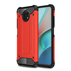 Silikon Hülle Handyhülle und Kunststoff Schutzhülle Hartschalen Tasche WL1 für Xiaomi Redmi Note 9 5G Rot