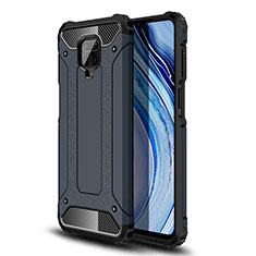 Silikon Hülle Handyhülle und Kunststoff Schutzhülle Hartschalen Tasche WL1 für Xiaomi Redmi Note 9 Pro Königs Blau