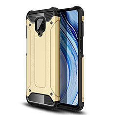 Silikon Hülle Handyhülle und Kunststoff Schutzhülle Hartschalen Tasche WL1 für Xiaomi Redmi Note 9 Pro Max Gold