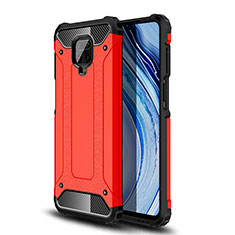 Silikon Hülle Handyhülle und Kunststoff Schutzhülle Hartschalen Tasche WL1 für Xiaomi Redmi Note 9 Pro Rot