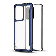 Silikon Hülle Handyhülle und Kunststoff Schutzhülle Hartschalen Tasche YF1 für Samsung Galaxy S20 Plus 5G Blau