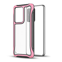 Silikon Hülle Handyhülle und Kunststoff Schutzhülle Hartschalen Tasche YF1 für Samsung Galaxy S20 Plus 5G Pink