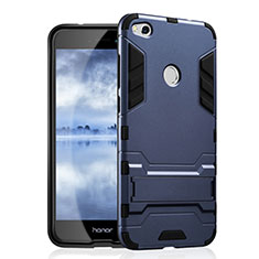 Silikon Hülle Handyhülle und Kunststoff Schutzhülle mit Ständer für Huawei Nova Lite Blau