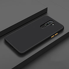 Silikon Hülle Handyhülle und Kunststoff Schutzhülle Tasche für Oppo A5 (2020) Schwarz