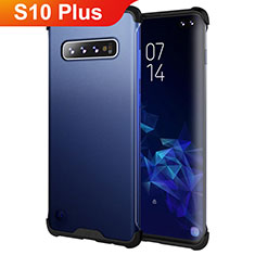 Silikon Hülle Handyhülle und Kunststoff Schutzhülle Tasche für Samsung Galaxy S10 Plus Blau