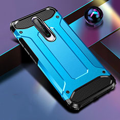 Silikon Hülle Handyhülle und Kunststoff Schutzhülle Tasche für Xiaomi Poco X2 Hellblau