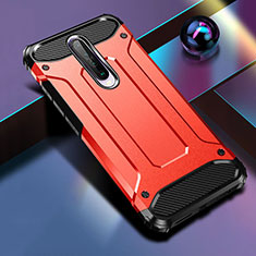 Silikon Hülle Handyhülle und Kunststoff Schutzhülle Tasche für Xiaomi Poco X2 Rot