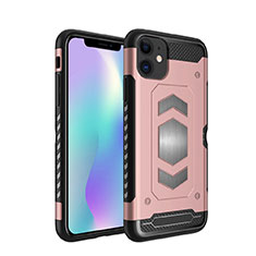 Silikon Hülle Handyhülle und Kunststoff Schutzhülle Tasche Magnetisch für Apple iPhone 11 Rosegold