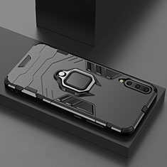 Silikon Hülle Handyhülle und Kunststoff Schutzhülle Tasche mit Magnetisch Ständer für Xiaomi Mi 9 Schwarz