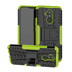 Silikon Hülle Handyhülle und Kunststoff Schutzhülle Tasche mit Ständer A03 für Huawei Mate 20 Lite Grün
