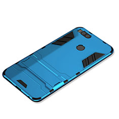 Silikon Hülle Handyhülle und Kunststoff Schutzhülle Tasche mit Ständer für Xiaomi Mi 5X Hellblau
