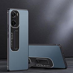 Silikon Hülle Handyhülle und Kunststoff Schutzhülle Tasche mit Ständer JB1 für Xiaomi Mi 11i 5G Blau