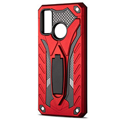 Silikon Hülle Handyhülle und Kunststoff Schutzhülle Tasche mit Ständer R01 für Huawei Nova Lite 3 Plus Rot