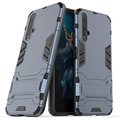 Silikon Hülle Handyhülle und Kunststoff Schutzhülle Tasche mit Ständer R03 für Huawei Honor 20S Blau
