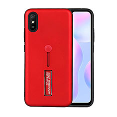 Silikon Hülle Handyhülle und Kunststoff Schutzhülle Tasche mit Ständer R05 für Xiaomi Redmi 9A Rot