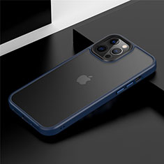 Silikon Hülle Handyhülle und Kunststoff Schutzhülle Tasche N01 für Apple iPhone 12 Pro Max Blau