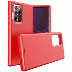 Silikon Hülle Handyhülle und Kunststoff Schutzhülle Tasche N02 für Samsung Galaxy Note 20 Ultra 5G Rot